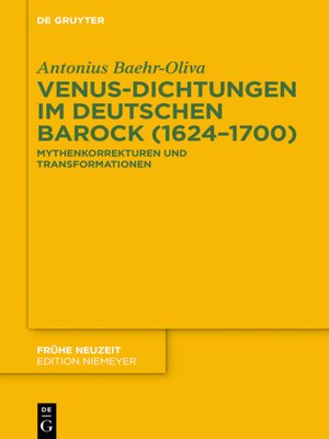 cover image of Venus-Dichtungen im deutschen Barock (1624–1700)